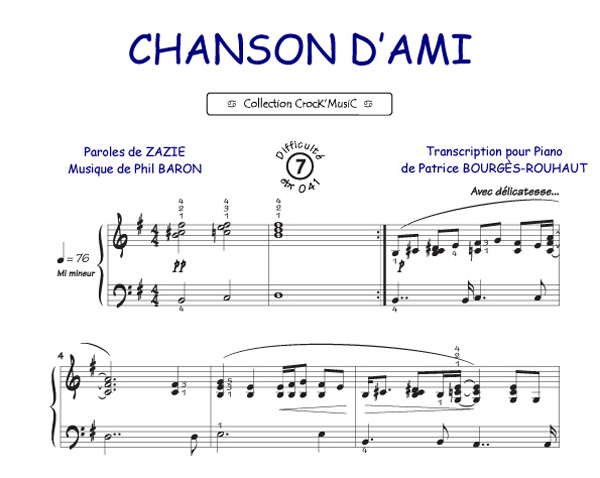 Chanson d'ami (Zazie / Baron, Phil)