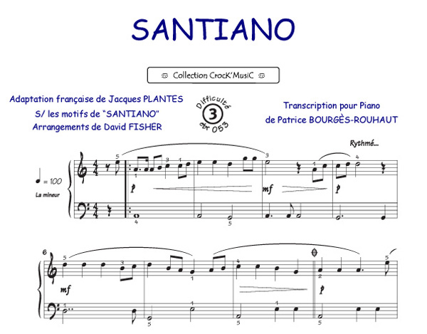 Partitions : Santiano (Aufray, Hugues)