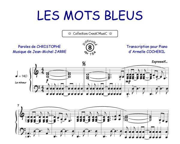 Christophe : Les mots bleus (Collection Crock'Music)