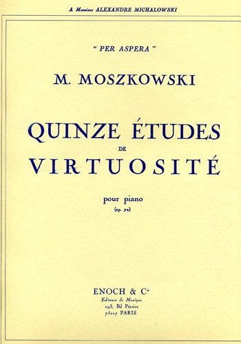 72 Noten für Klavier 15 etudes de Virtuosité op Moszkowski Moritz 