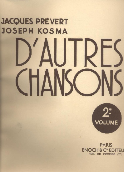 Kosma, Joseph : D'Autres Chansons - Volume 2