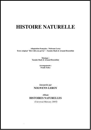 Nolwenn Leroy : Histoire Naturelle