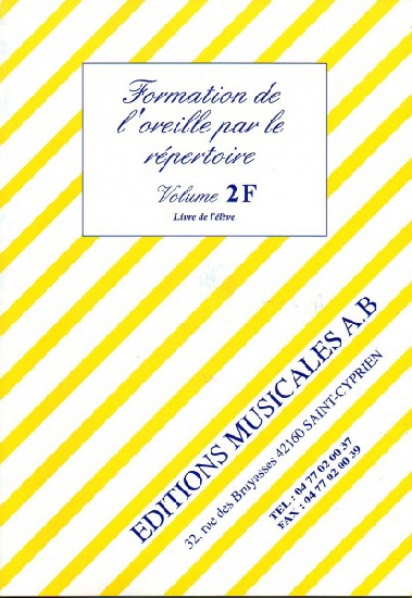 Formation de l'Oreille par le Répertoire - Volume 2 - Livre de l'Elève