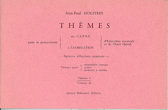 Holstein, Jean-Paul : Thmes pour la prparation au capes - volume 1