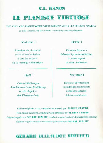 Hanon, Claude : Le Pianiste Virtuose Vol.1