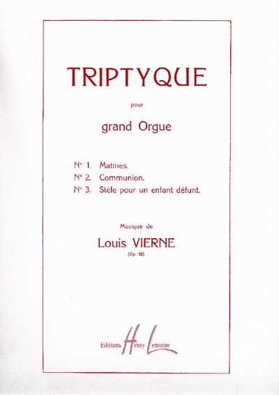 Vierne, Louis : Triptyque Op.58