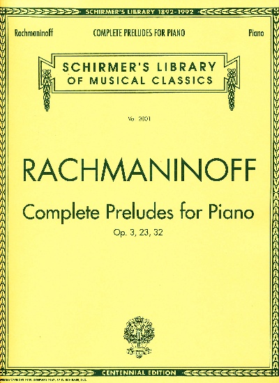 Rachmaninoff, Sergei : Complete Preludes, Op. 3, 23, 32
