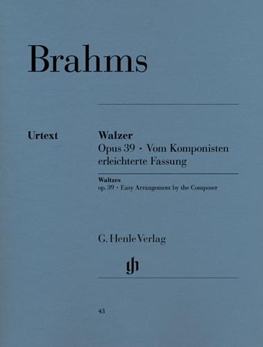 Valses Opus 39 (version facilite par le compositeur) / Waltzes Opus 39 (easy arrangement by the composer) (Brahms, Johannes)