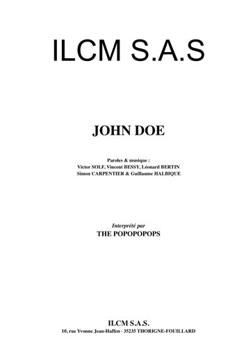 The Popopopops : John Doe