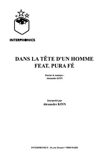 Kinn, Alexandre : Dans La T�te D'Un Homme Feat. Pura F�