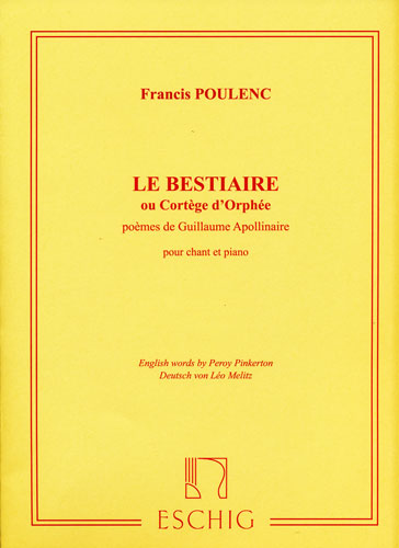Poulenc, Francis : Le Bestiaire ou Cortge d'Orphe