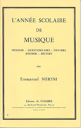 Nerni, Emmanuel : L Anne Scolaire De Musique Thorie Questionnaire