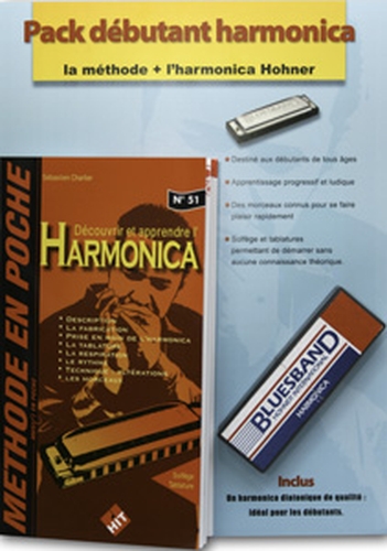 Pack M�thode en Poche Harmonica + Harmonica Diatonique Hohner Blues Band
