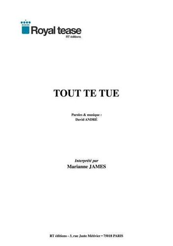 Marianne James / Andr, David : Tout Te Tue