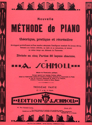Schmoll, A : Methode De Piano - Volume 3
