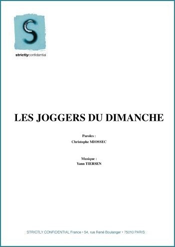Miossec : Les Joggers Du Dimanche