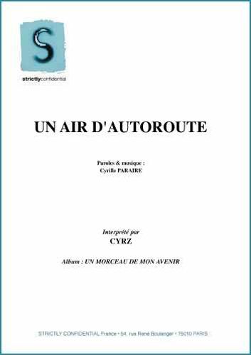 Paraire, Cyrille : Un Air D'Autoroute