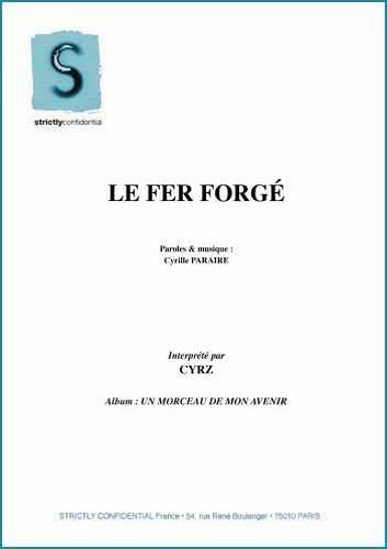 Paraire, Cyrille : Le Fer Forg
