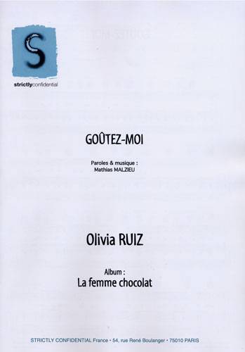 Ruiz, Olivia / Malzieu, Mathieu : Goûtez-Moi