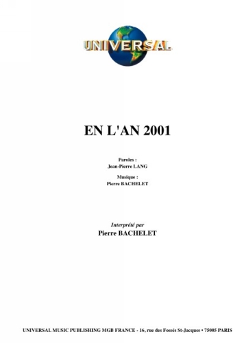  Bachelet, Pierre : En L'An 2001