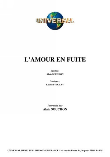 Souchon, Alain : L'Amour En Fuite