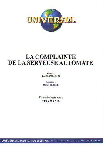 Plamondon, Luc / Berger, Michel : La Complainte De La Serveuse Automate