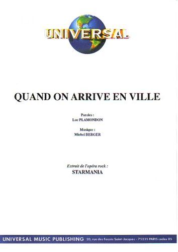 Plamondon, Luc / Berger, Michel : Quand On Arrive En Ville