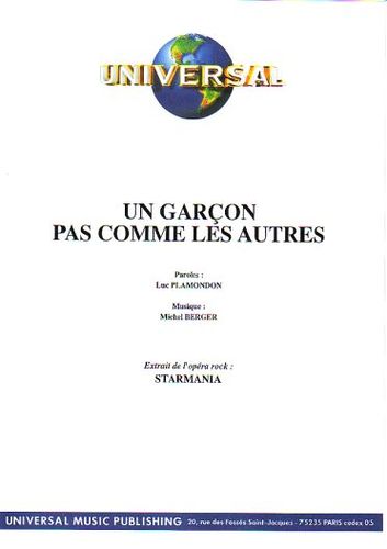 Plamondon, Luc / Berger, Michel : Un Garon Pas Comme Les Autres (Ziggy)