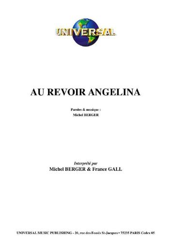 Berger, Michel : Au Revoir Angelina