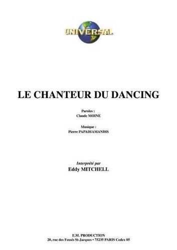 Mitchell, Eddy / Moine, Claude / Papadiamandis, Pierre : Le Chanteur Du Dancing