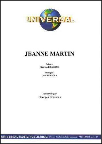 Brassens, Georges / Bertola, Jean : Jeanne Martin