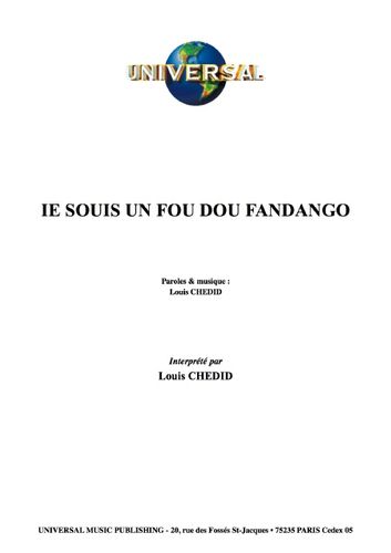 Chedid, Louis : Ie Souis Un Fou Dou Fandango