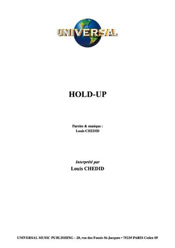 Chedid, Louis : Hold-Up