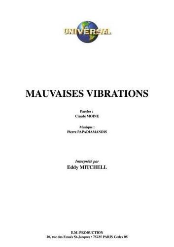 Mitchell, Eddy / Moine, Claude / Papadiamandis, Pierre : Mauvaises Vibrations