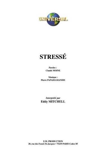 Mitchell, Eddy / Moine, Claude / Papadiamandis, Pierre : Stresse