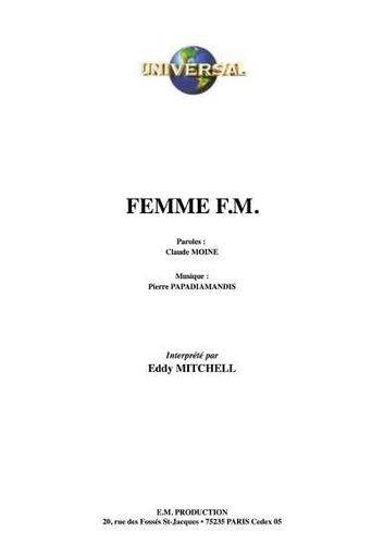 Mitchell, Eddy / Moine, Claude / Gaucher, Michel : Femme F.M.