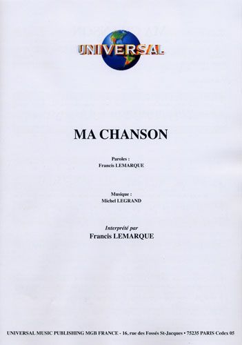 Lemarque, Francis / Legrand, Michel : Ma Chanson