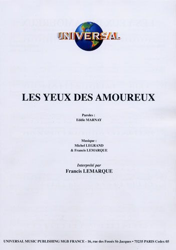 Marnay, Eddie / Lemarque, Francis / Legrand, Michel : Les Yeux Des Amoureux
