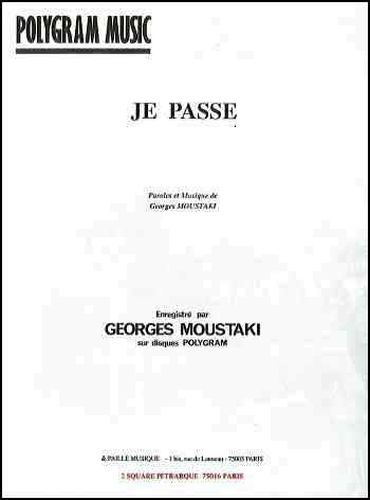 Moustaki, Georges : Je Passe