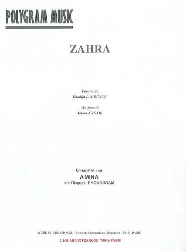 Khadija, Laurence / Annabi, Amina : Zahra