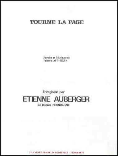 Auberger, Etienne : Tourne La Page
