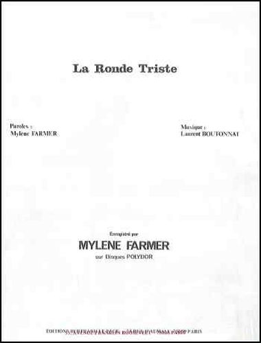 Farmer, Myl�ne / Boutonnat,Laurent : La Ronde Triste