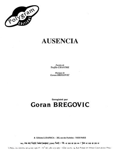 Bregovic, Goran : Ausencia