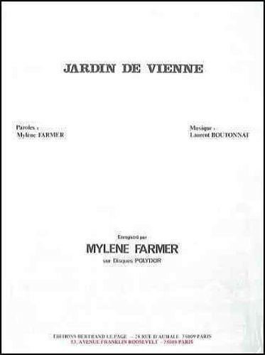 Farmer, Myl�ne / Boutonnat,Laurent : Jardin De Vienne