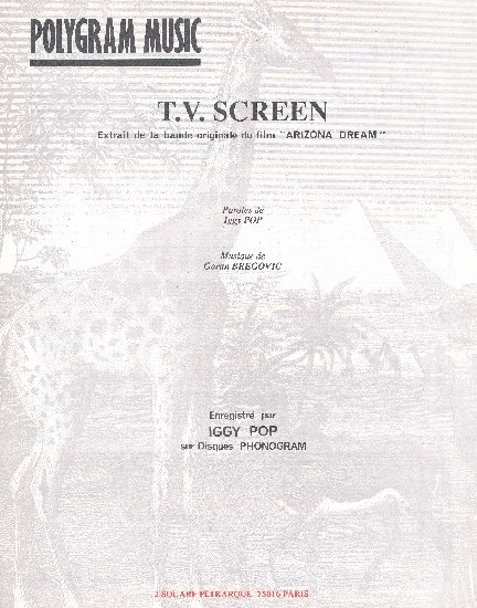 Pop, Iggy / Bregovic, Goran : Tv Screen