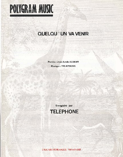 Aubert, Jean-Louis / Téléphone : Quelqu'Un Va Venir