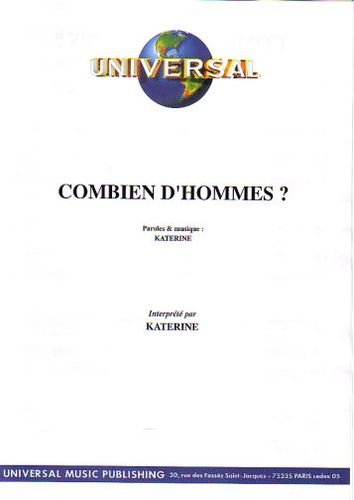 Katerine, Philippe : Combien D'Hommes