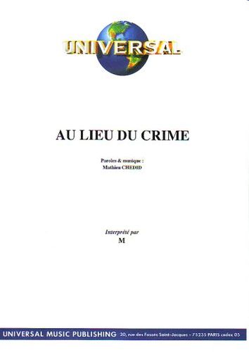 Chedid, Mathieu : Au Lieu Du Crime