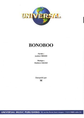 Chedid, Mathieu : Bonoboo