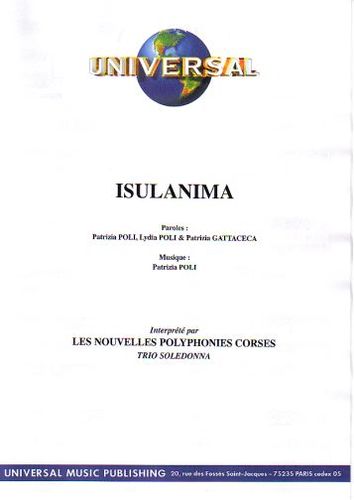 Les Nouvelles Polyphonies Corses : Isulanima